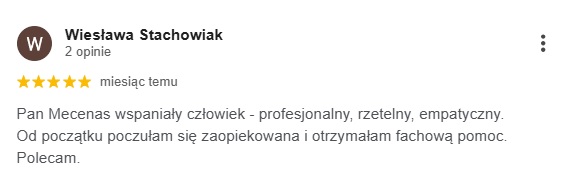 Opinia klienta o Kancelarii Adwokackiej Ciesielski & Oczachowska – sprawy karne 3