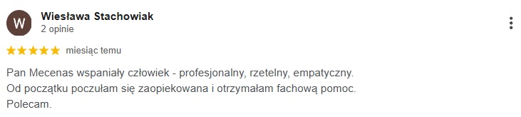 Opinia klienta o Kancelarii Adwokackiej Ciesielski & Oczachowska – sprawy karne 8